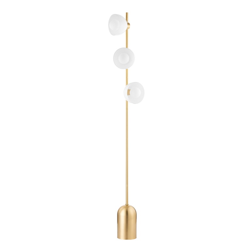 Mitzi - HL724403-AGB - Three Light Floor Lamp - Belle - Aged Brass