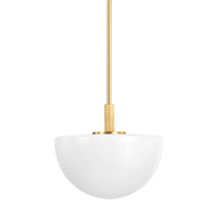 Hudson Valley - 5915-AGB - One Light Pendant - Lethbridge - Aged Brass