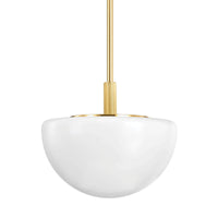 Hudson Valley - 5919-AGB - One Light Pendant - Lethbridge - Aged Brass