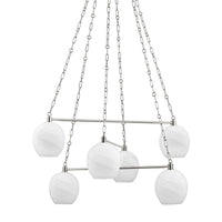 Hudson Valley - 9138-PN - Six Light Chandelier - Asbury Park - Polished Nickel