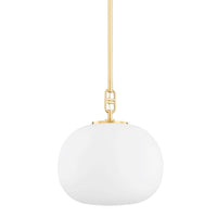 Hudson Valley - 9717-AGB - One Light Pendant - Ingels - Aged Brass