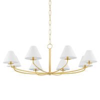 Hudson Valley - BKO902-AGB - Eight Light Chandelier - Stacey - Aged Brass