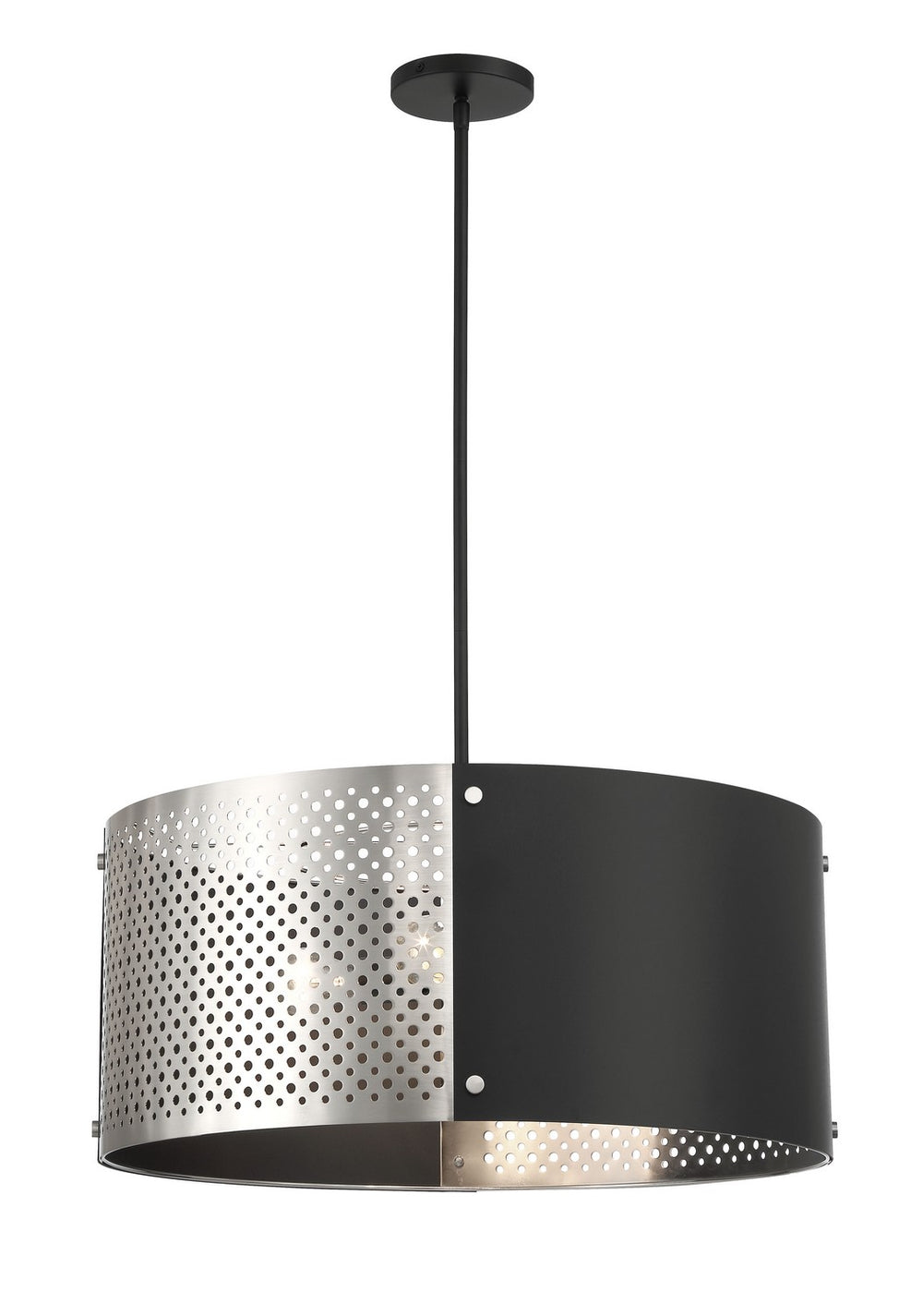 George Kovacs - P5533-420 - Four Light Pendant - Noho - Brushed Nickel W/ Sand Coal