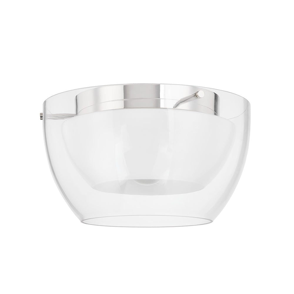 Troy Lighting - C5114-PN - One Light Flush Mount - Dutton - Polished Nickel