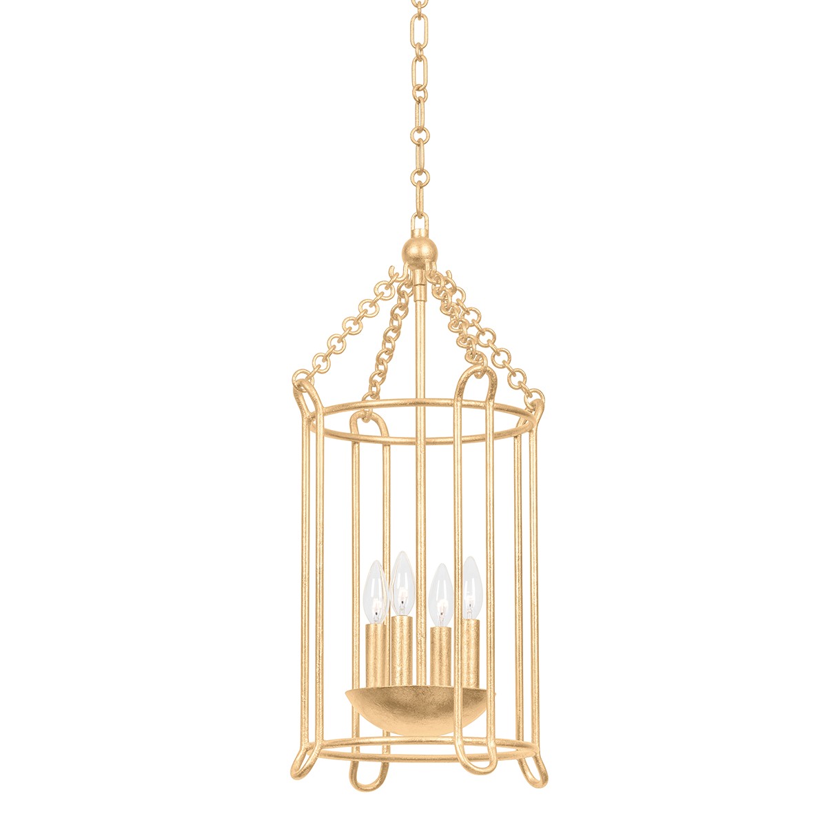 Troy Lighting - F4614-VGL - Four Light Lantern - Lassen - Vintage Gold Leaf