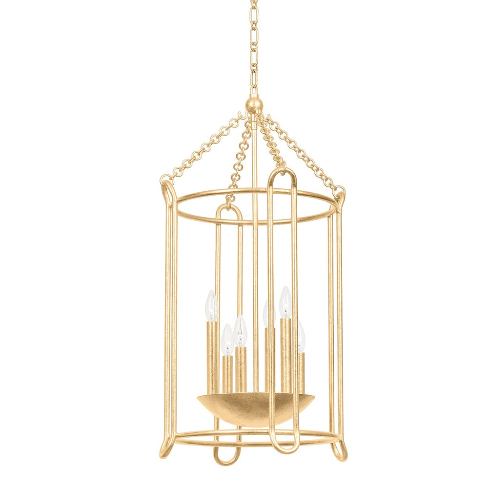 Troy Lighting - F4619-VGL - Six Light Lantern - Lassen - Vintage Gold Leaf