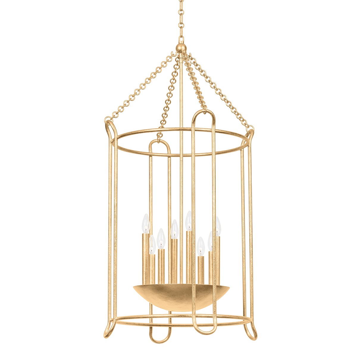 Troy Lighting - F4625-VGL - Eight Light Lantern - Lassen - Vintage Gold Leaf