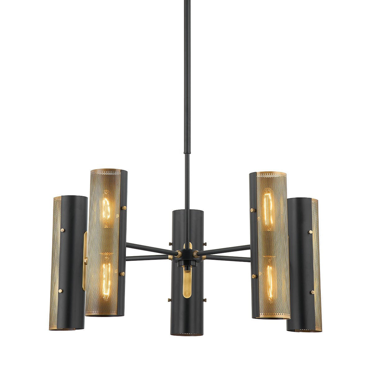 Troy Lighting - F5630-PBR/SBK - Ten Light Chandelier - Mikka - Patina Brass