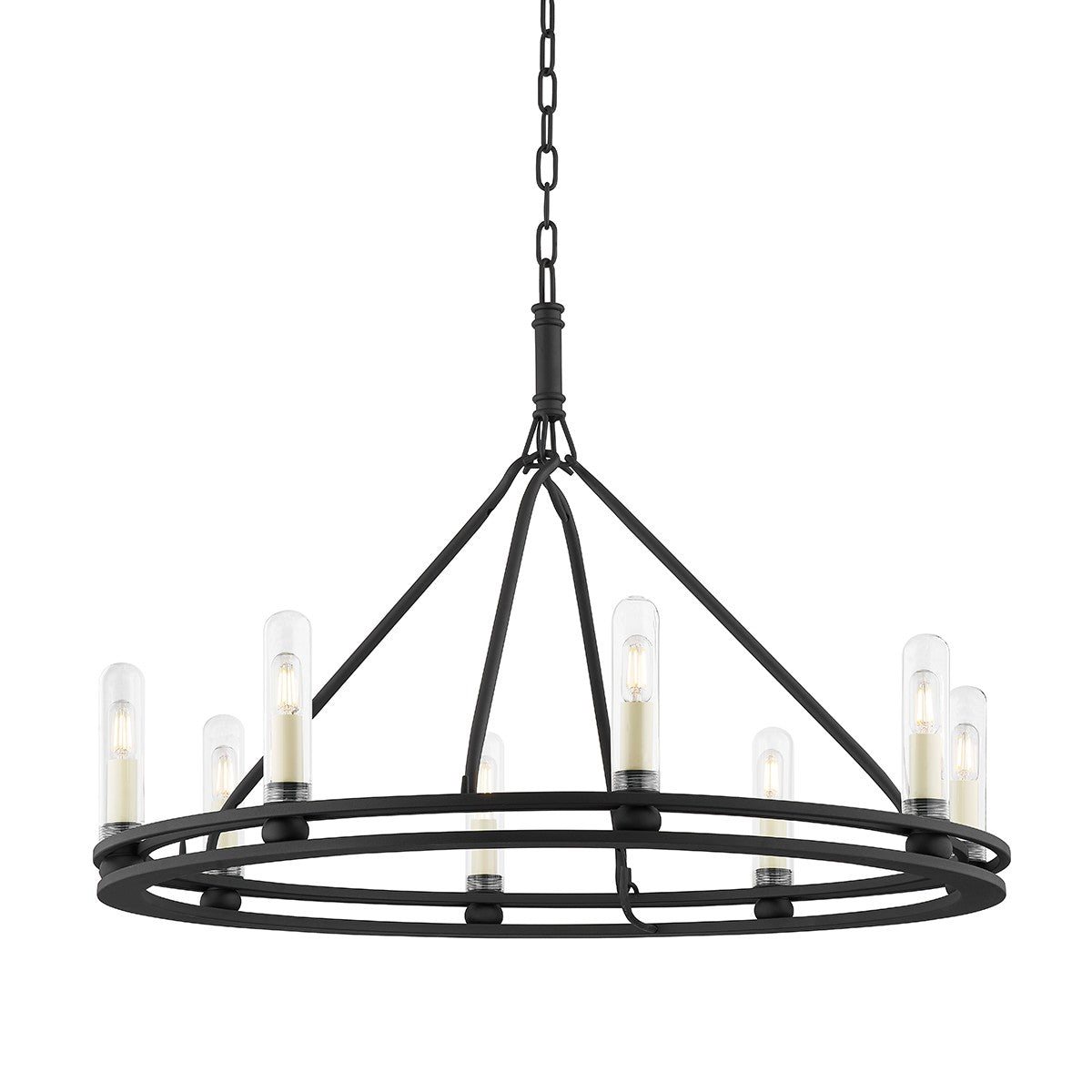 Troy Lighting - F6233-TBK - Eight Light Outdoor Chandelier - Sutton - Textured Black