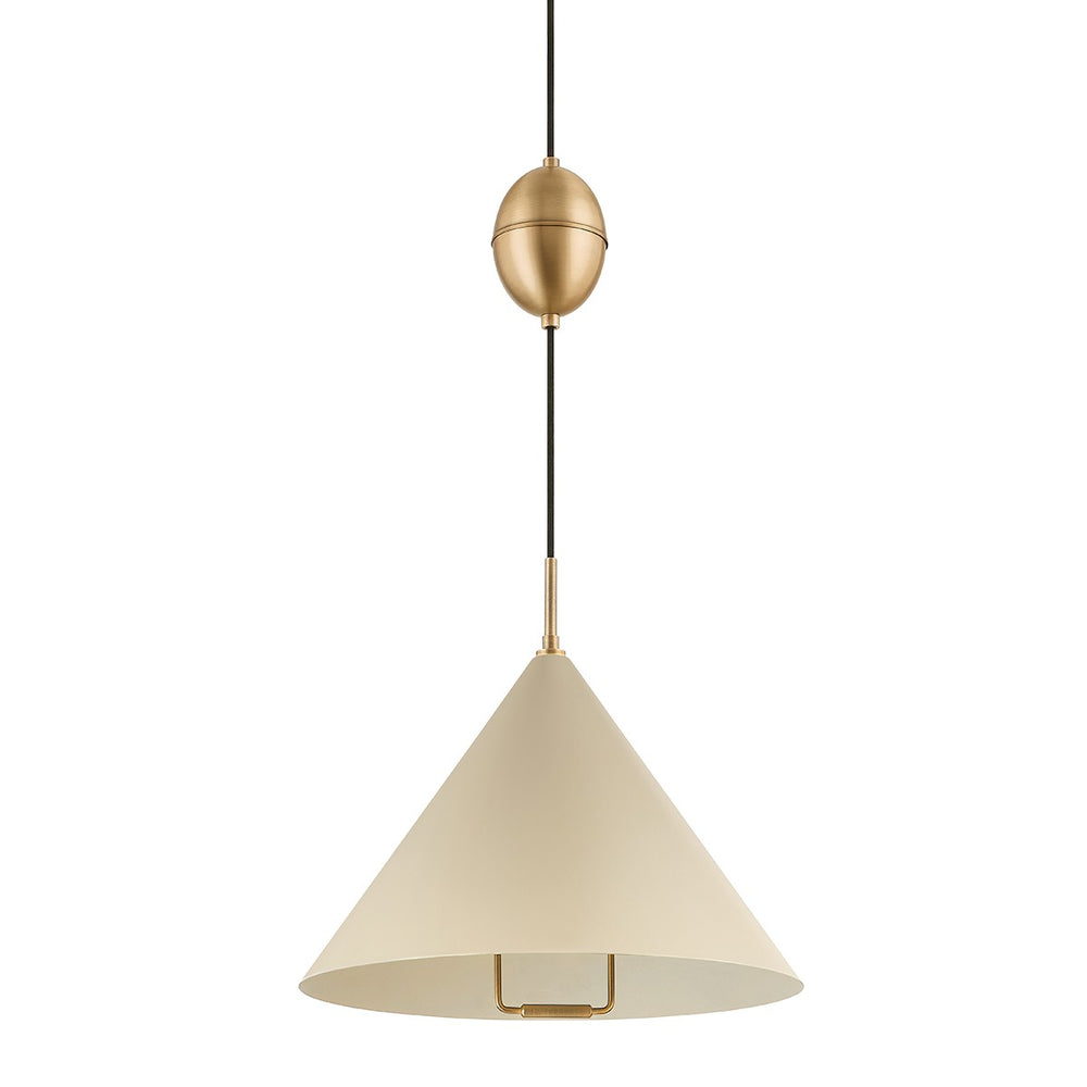 Troy Lighting - F7618-PBR/SSD - One Light Pendant - Fontana - Patina Brass