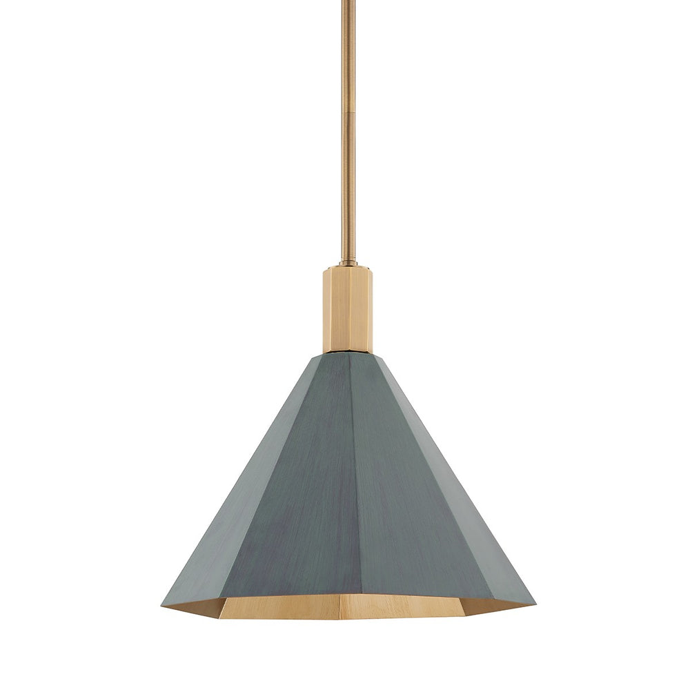 Troy Lighting - F8315-PBR/VER - One Light Pendant - Huntley - Patina Brass