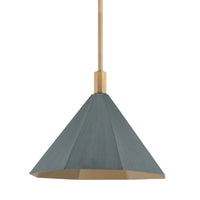 Troy Lighting - F8322-PBR/VER - One Light Pendant - Huntley - Patina Brass