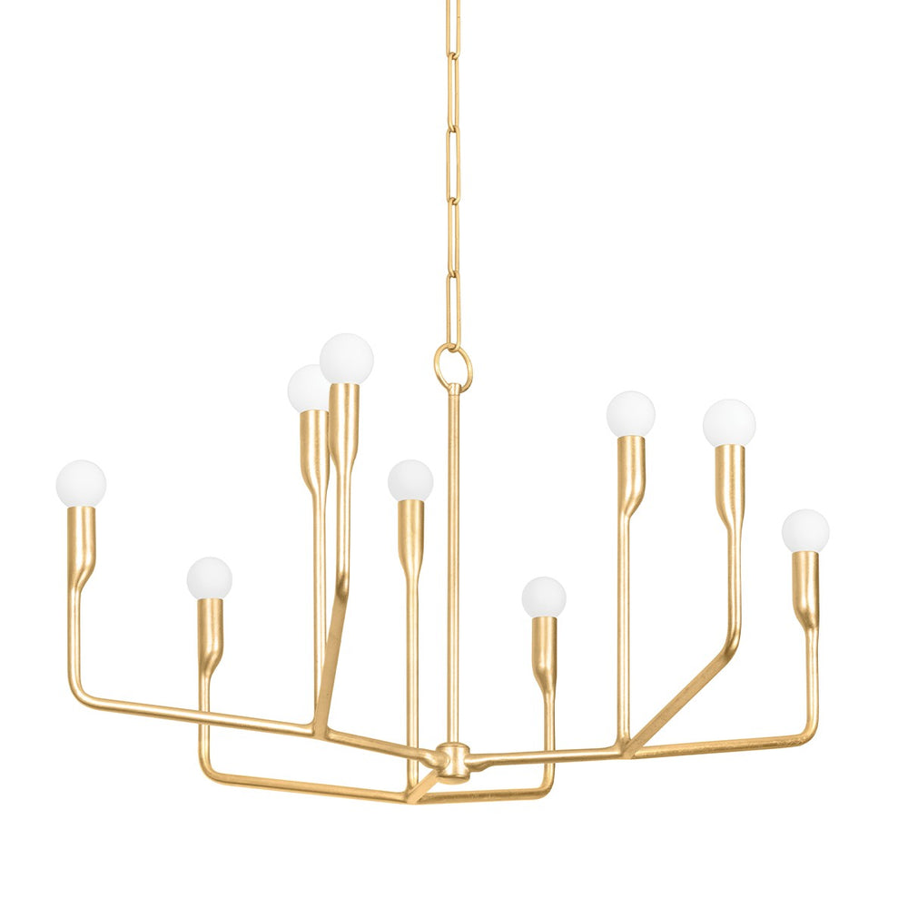 Troy Lighting - F9232-VGL - Nine Light Chandelier - Norman - Vintage Gold Leaf