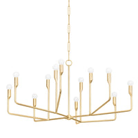 Troy Lighting - F9242-VGL - 12 Light Chandelier - Norman - Vintage Gold Leaf