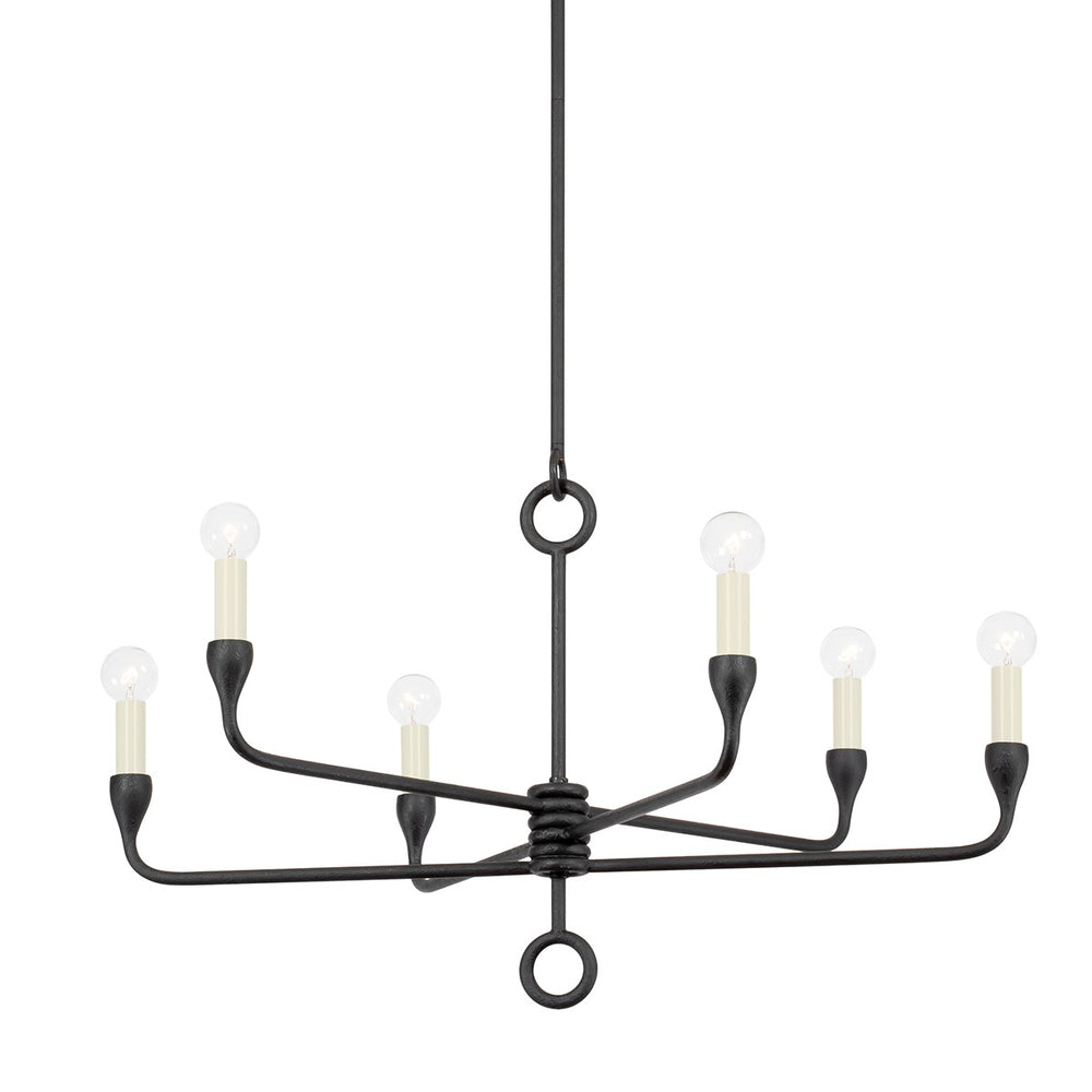 Troy Lighting - F9531-BI - Six Light Chandelier - Orson - Black Iron