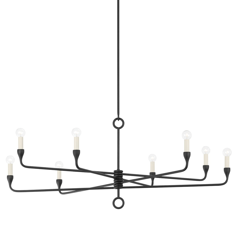 Troy Lighting - F9542-BI - Eight Light Chandelier - Orson - Black Iron