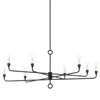 Troy Lighting - F9542-BI - Eight Light Chandelier - Orson - Black Iron