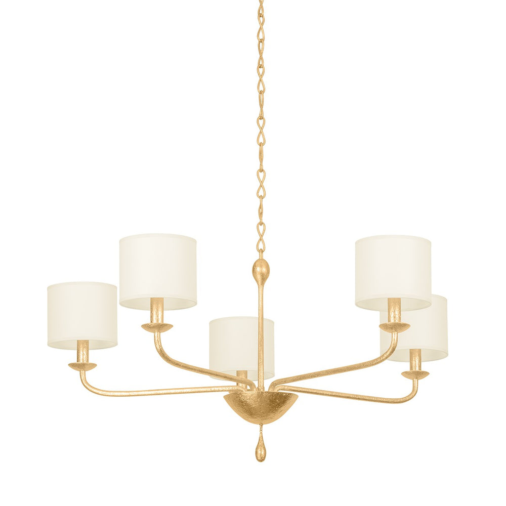 Troy Lighting - F9737-VGL - Five Light Chandelier - Osmond - Vintage Gold Leaf