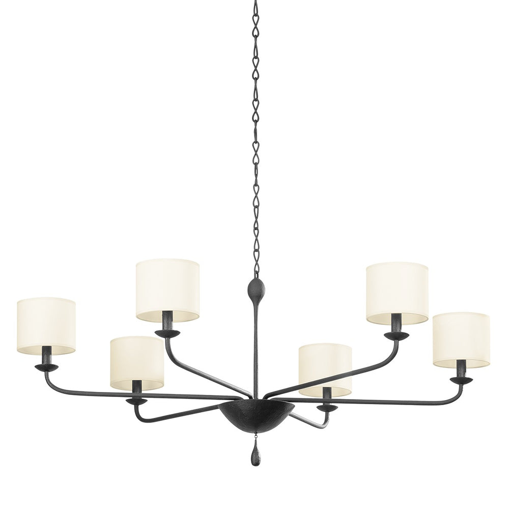 Troy Lighting - F9750-BI - Six Light Chandelier - Osmond - Black Iron