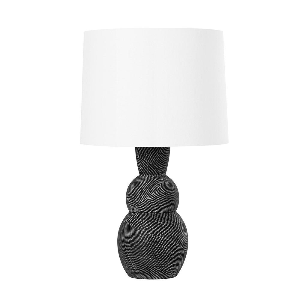 Troy Lighting - PTL1025-CEB - One Light Table Lamp - Fortuna - Ceramic Etched Black