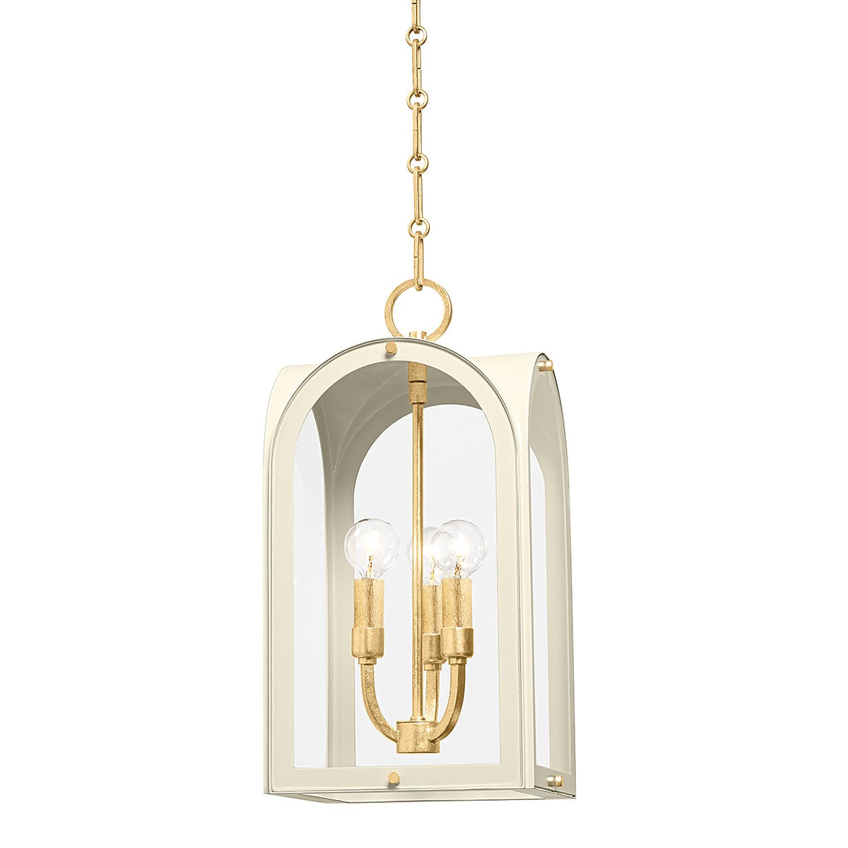 Hudson Valley - 6610-VGL/SSD - Three Light Lantern - Lincroft - Vintage Gold Leaf/Soft Sand