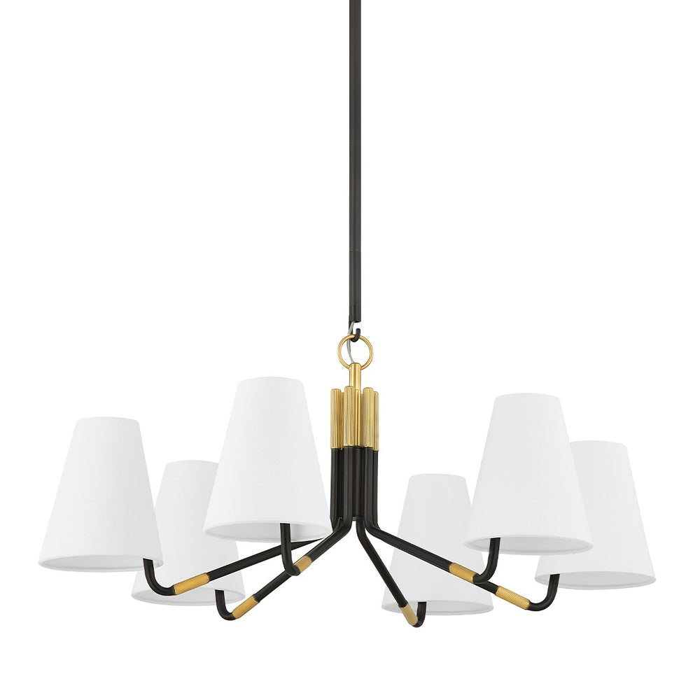 Hudson Valley - 6632-AGB/DB - Six Light Chandelier - Stanwyck - Aged Brass/Distressed Bronze