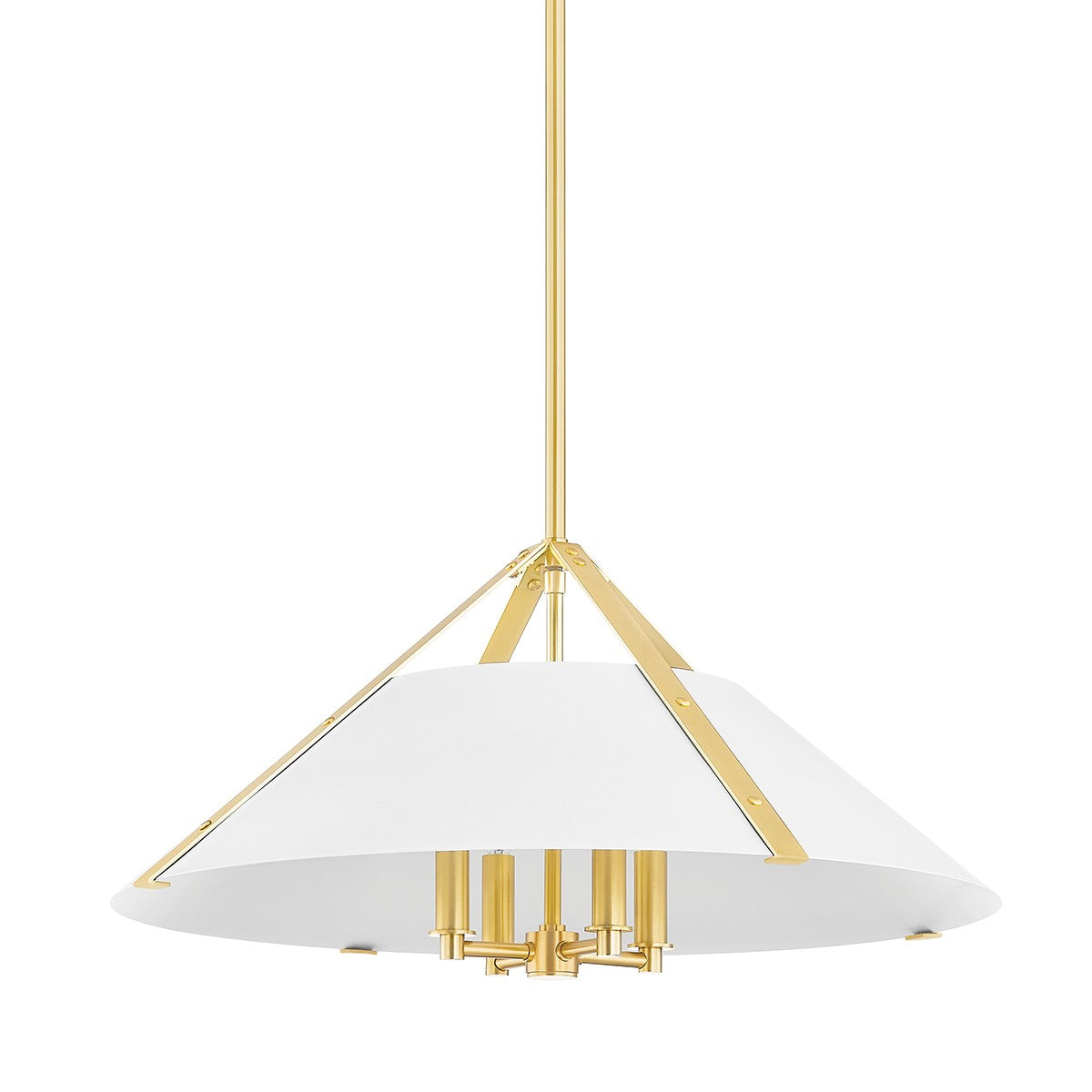 Hudson Valley - 6726-AGB/SWH - Four Light Pendant - Raymond - Aged Brass/Soft White