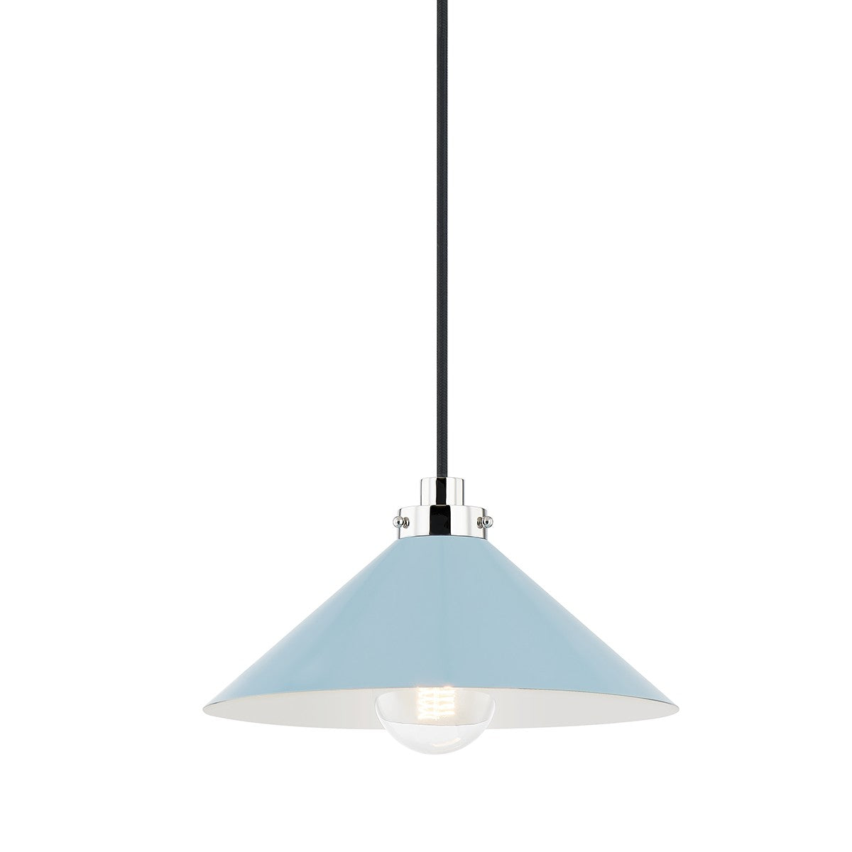 Hudson Valley - MDS1401-PN/BB - One Light Pendant - Clivedon - Polished Nickel