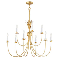 Maxim - 2889GL - Nine Light Chandelier - Paloma - Gold Leaf