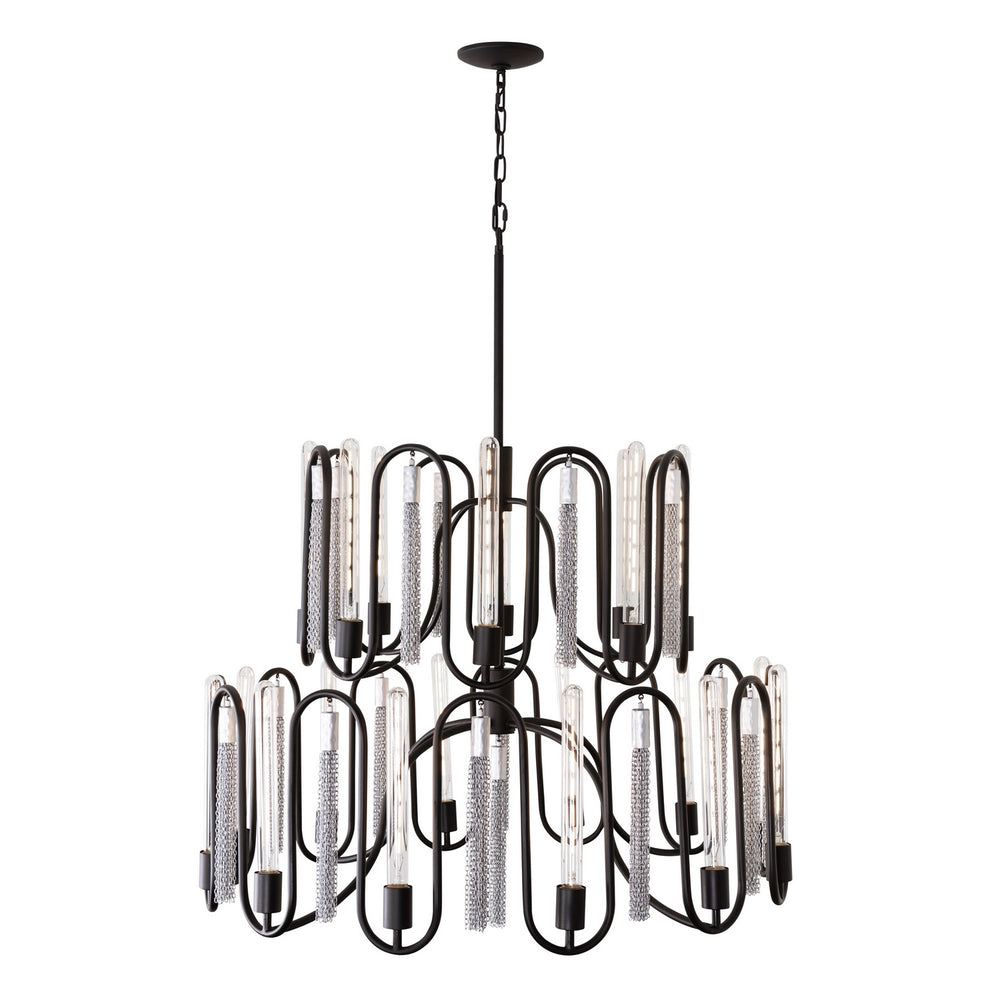 Varaluz - 354P20MBCH - 20 Light Chandelier - Darden - Matte Black/Painted Chrome