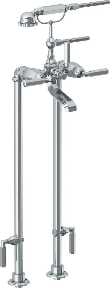 Floor Standing Bath Set With Hand Shower And Shut-Off Valves