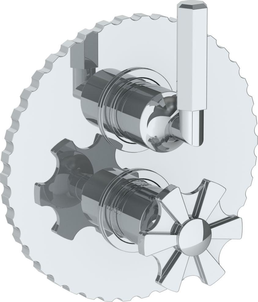 Wall Mounted Thermostatic Shower Trim With Built-In Control, 6 1/4" X 8"