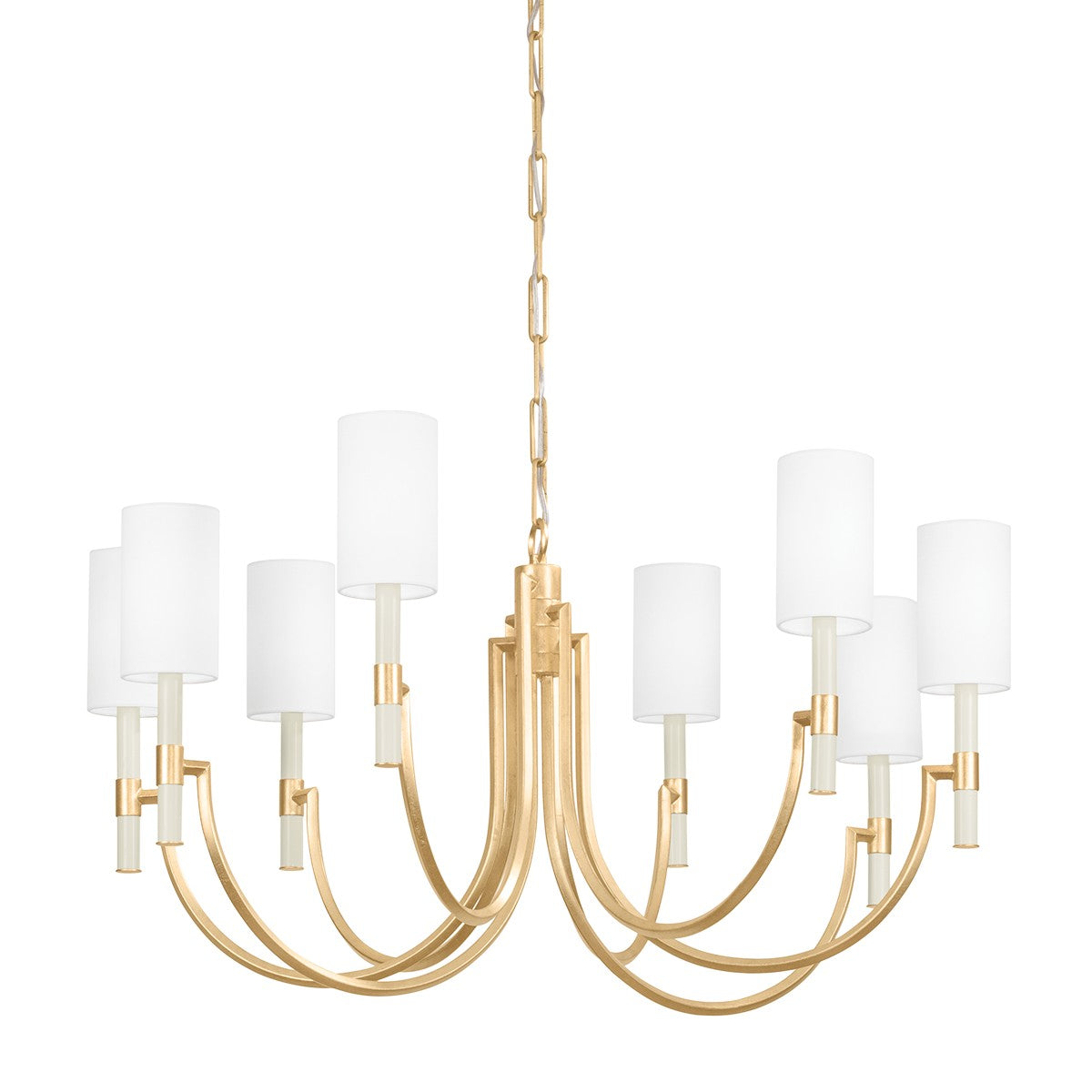 Troy Lighting - F1140-VGL - Eight Light Chandelier - Gustine - Vintage Gold Leaf