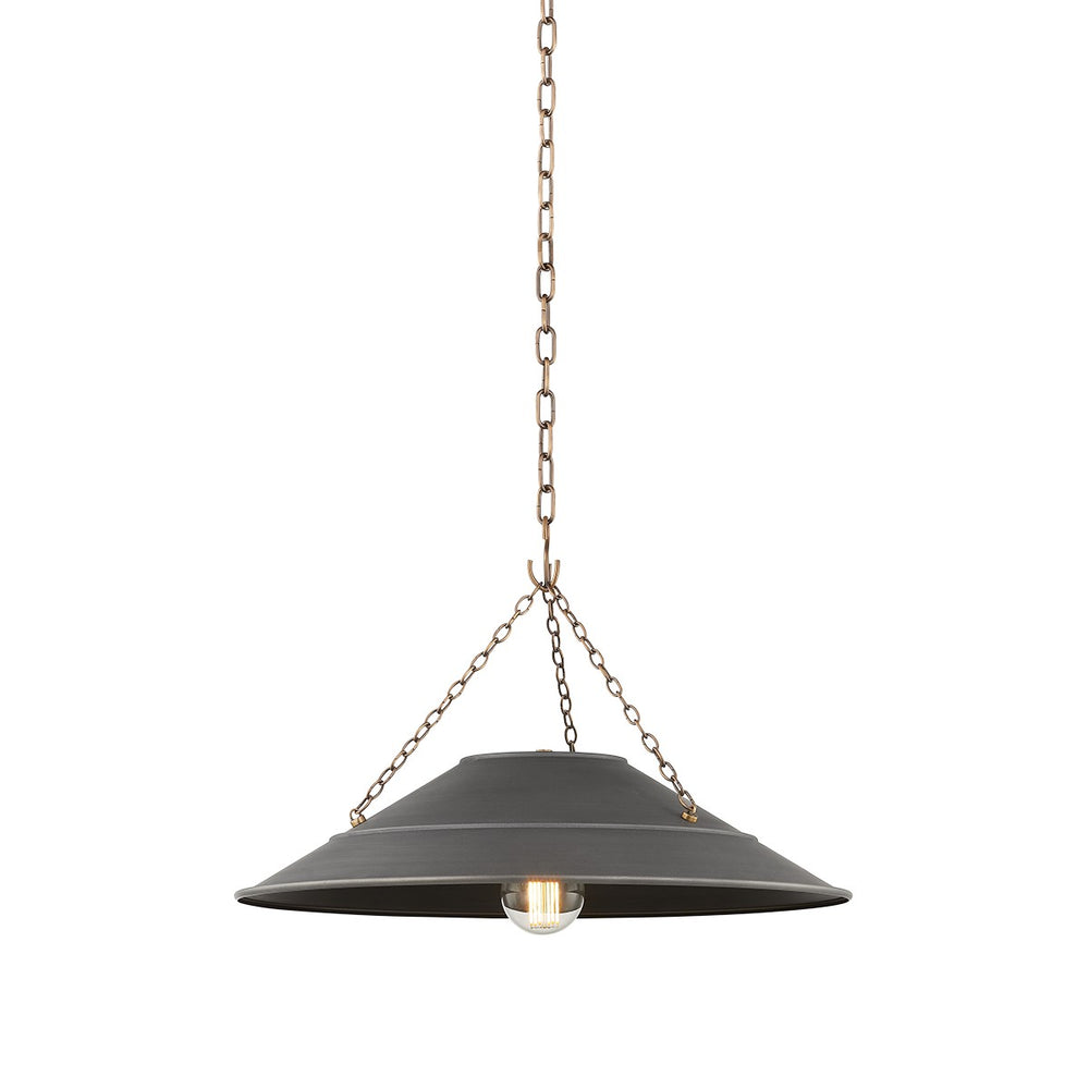 Troy Lighting - F1223-PBR/GRA - One Light Pendant - Arcane - Patina Brass