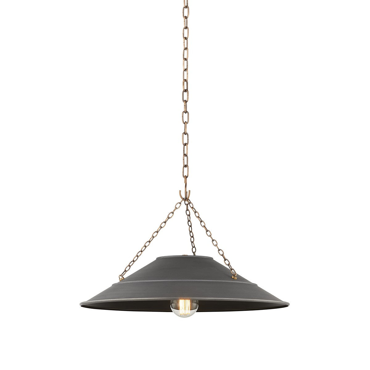 Troy Lighting - F1223-PBR/GRA - One Light Pendant - Arcane - Patina Brass