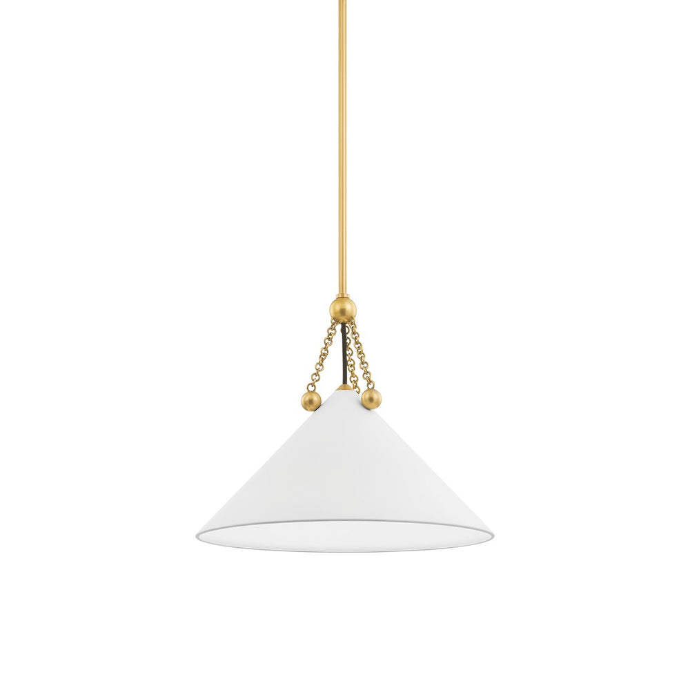 Mitzi - H784701S-AGB/SWH - One Light Pendant - Kalea - Aged Brass/Soft White