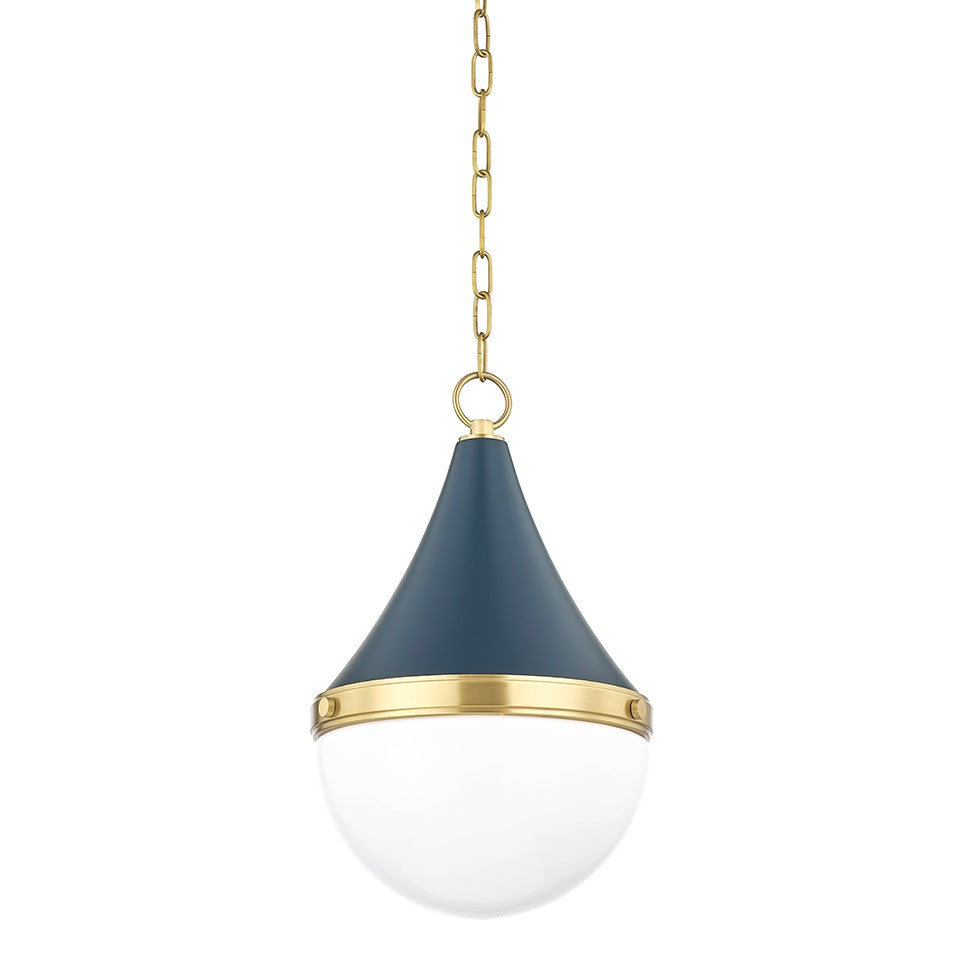 Mitzi - H787701S-AGB/SNY - One Light Pendant - Ciara - Aged Brass/Soft Navy