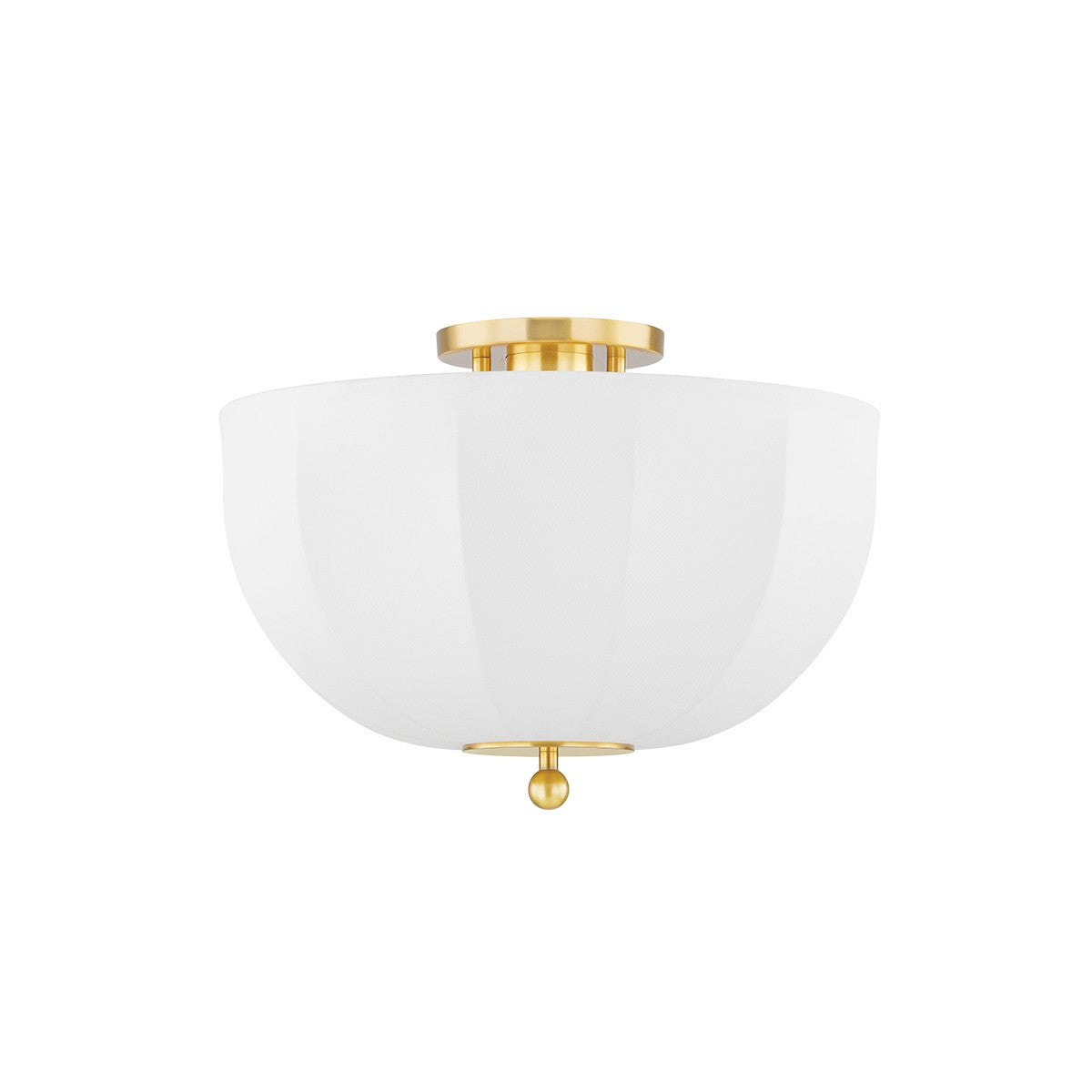 Mitzi - H816601-AGB - One Light Flush Mount - Meshelle - Aged Brass