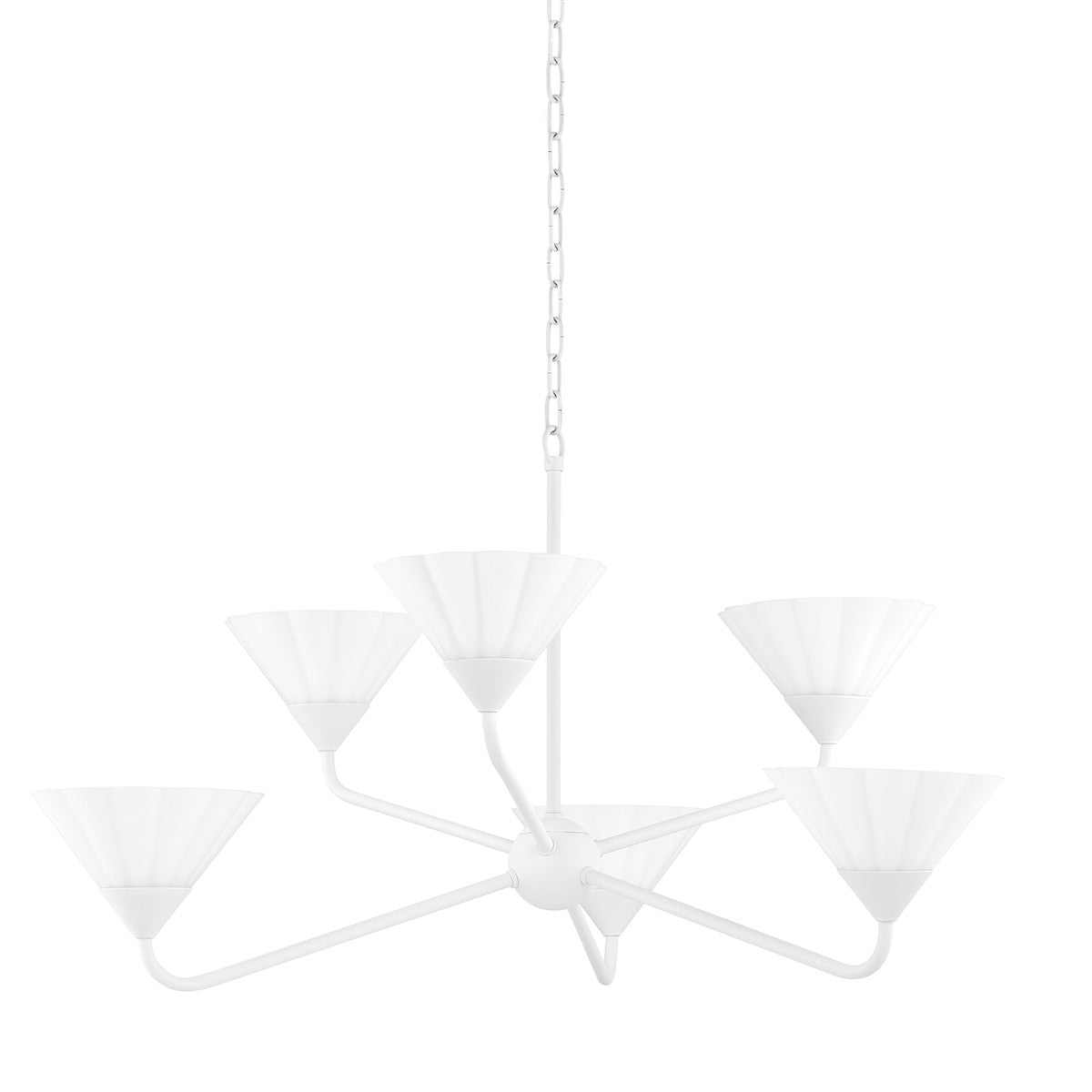 Mitzi - H817806-TWH - Six Light Chandelier - Kelsey - Textured White