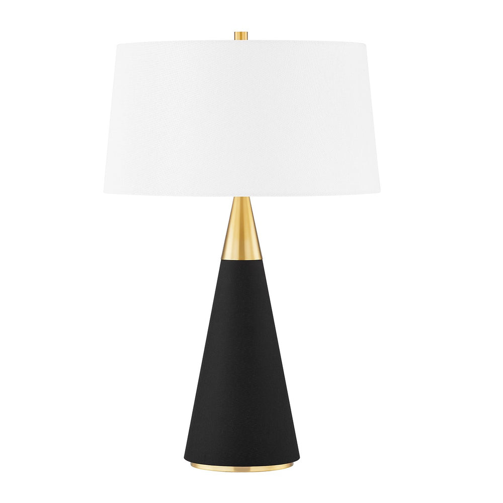 Mitzi - HL819201-AGB/BKL - One Light Table Lamp - Jen - Aged Brass/Black Linen