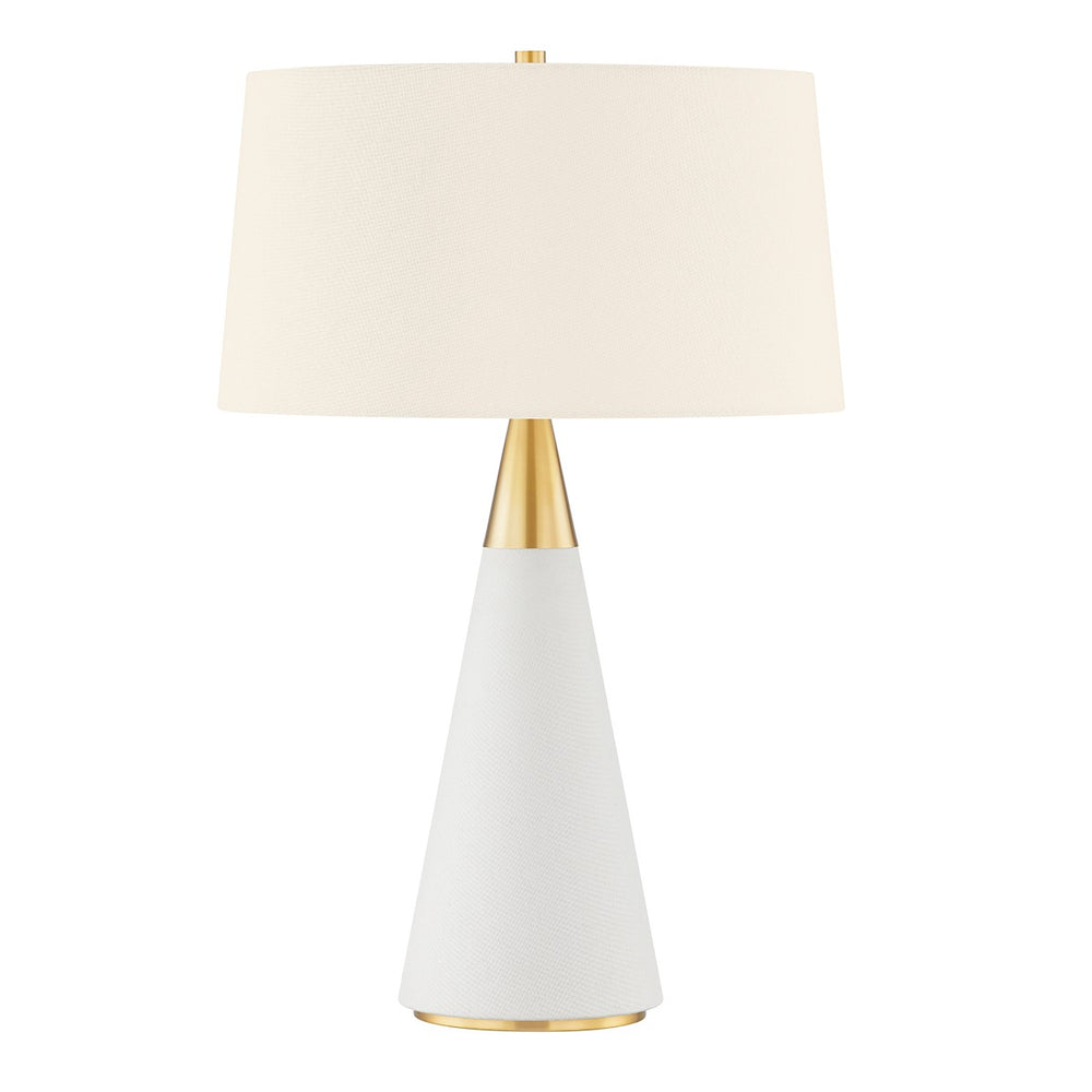 Mitzi - HL819201-AGB/CL - One Light Table Lamp - Jen - Aged Brass/Cream Linen