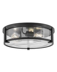 Hinkley - 3243BK-CL - LED Flush Mount - Lowell - Black