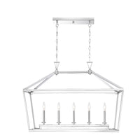 Savoy House - 1-424-5-109 - Five Light Linear Chandelier - Townsend - Polished Nickel