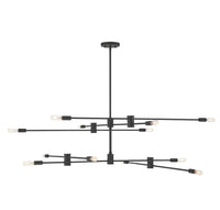 Savoy House - 1-7001-12-89 - 12 Light Chandelier - Lyrique - Matte Black