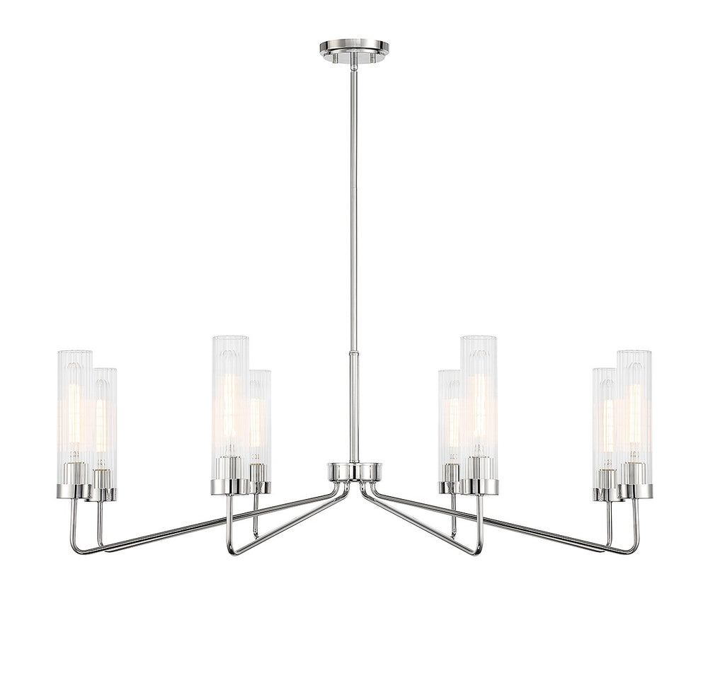 Savoy House - 1-8860-8-109 - Eight Light Chandelier - Baker - Polished Nickel