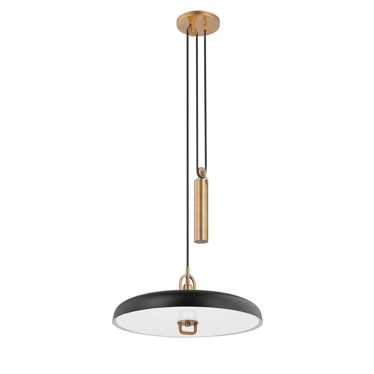 Troy Lighting - F1618-PBR/SBK - LED Pendant - Plummet - Patina Brass/Soft Black