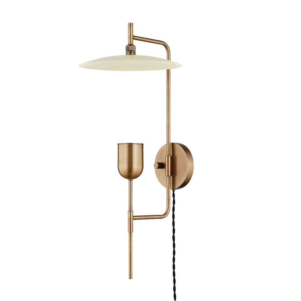 Troy Lighting - PTL1224-PBR/SSD - One Light Wall Sconce - Manti - Patina Brass And Soft Sand