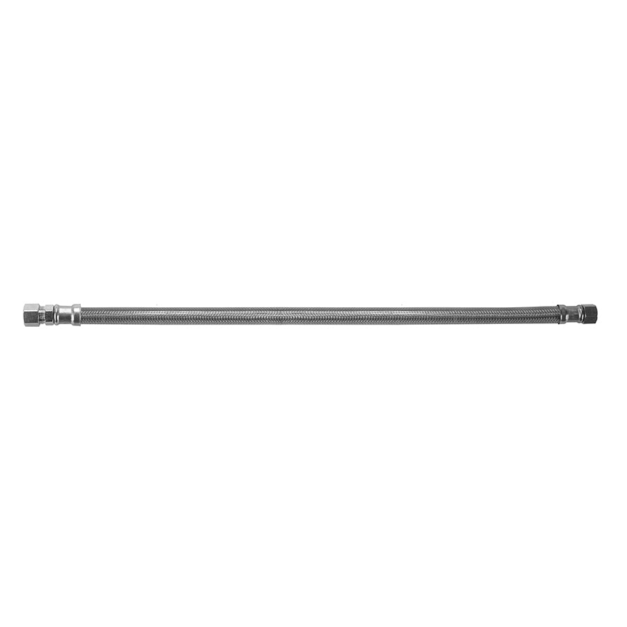 JACLOFLEX™ Clear Stainless Steel Flexible Braided 3/8" O.D. x 1/2" IPS - 36" Faucet Supply Line with Metal Nut - Maison&Co.