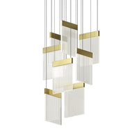 Sonneman - 3094.14 - LED Pendant - V Panels - Brass