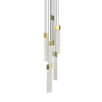 Sonneman - 3095.14 - LED Pendant - V Panels - Brass